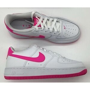 Nike Air Force 1 (GS) Shoes White Hot Pink FV5948-102 Size 4.5Y Women's 6 New